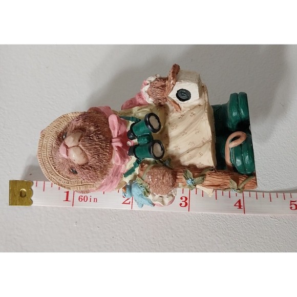 Nature Mouse Bluebirds Binoculars Walking Resin Figurine EUC Collectible Display - Picture 9 of 12